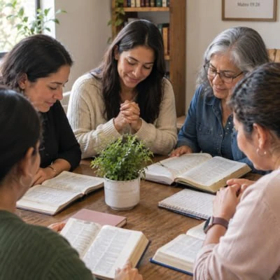 Mujeres compartiendo en comunidad